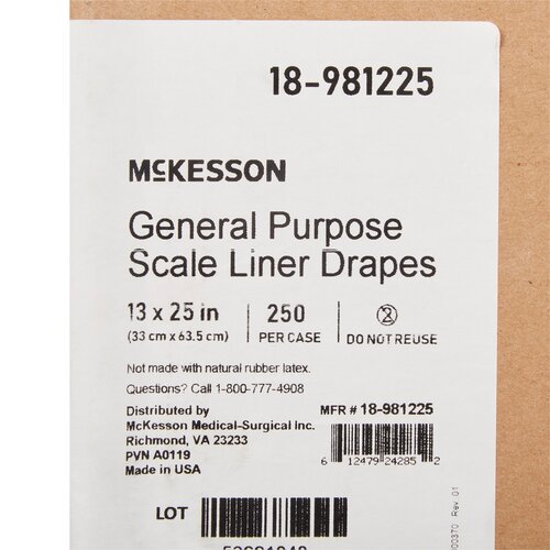 MON1132933CS - McKesson - Scale Liner Paper 13 Inch Print (Pins, Bottles and Carriages) Smooth, 250/CS