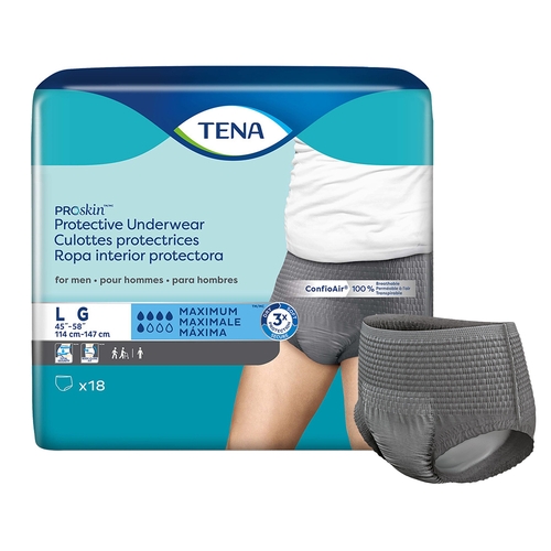 TENA Extra Protective Underwear, Med 34- 44, White