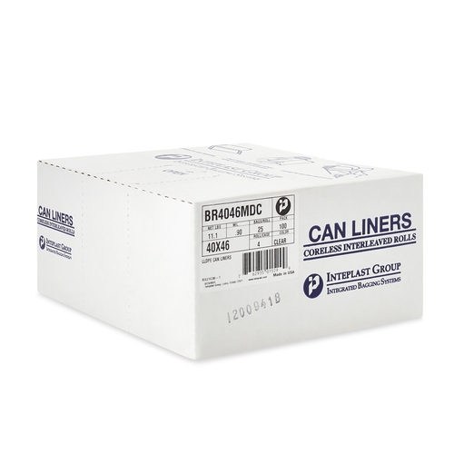 MON1137634CS - McKesson - Trash Bag 45 gal. Clear LLDPE 0.90 mil 40 X 46 Inch Star Seal Bottom Coreless Roll, 100/CS