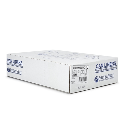 MON1137651CS - McKesson - Trash Bag 45 gal. Gray LLDPE 1.1 mil 38 X 58 Inch Star Seal Bottom Coreless Roll, 100/CS