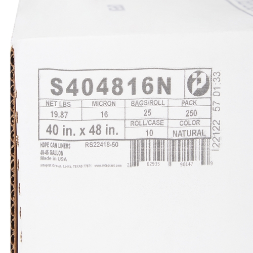 MON1137654CS - McKesson - Trash Bag 45 gal. Clear HDPE 16 Mic. 40 X 48 Inch Star Seal Bottom Coreless Roll, 250/CS