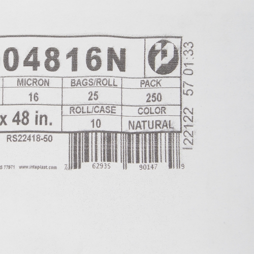 MON1137654CS - McKesson - Trash Bag 45 gal. Clear HDPE 16 Mic. 40 X 48 Inch Star Seal Bottom Coreless Roll, 250/CS