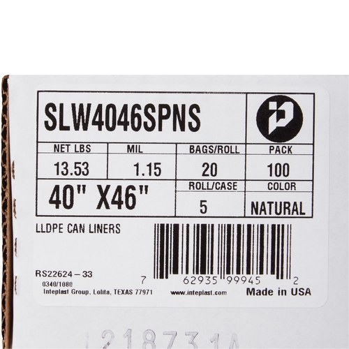 MON1137657CS - McKesson - Trash Bag 45 gal. Clear LLDPE 1.15 mil 40 X 46 Inch Star Seal Bottom Coreless Roll, 100/CS