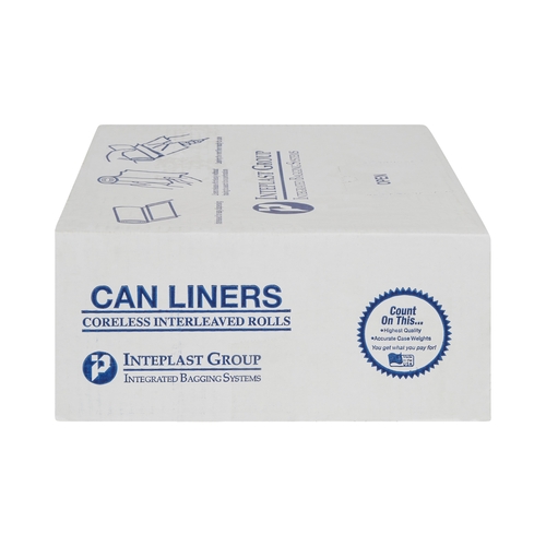 MON1137660CS - McKesson - Trash Bag 45 gal. Clear HDPE 17 Mic. 40 X 48 Inch Star Seal Bottom Coreless Roll, 250/CS