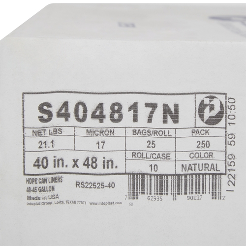 MON1137660CS - McKesson - Trash Bag 45 gal. Clear HDPE 17 Mic. 40 X 48 Inch Star Seal Bottom Coreless Roll, 250/CS