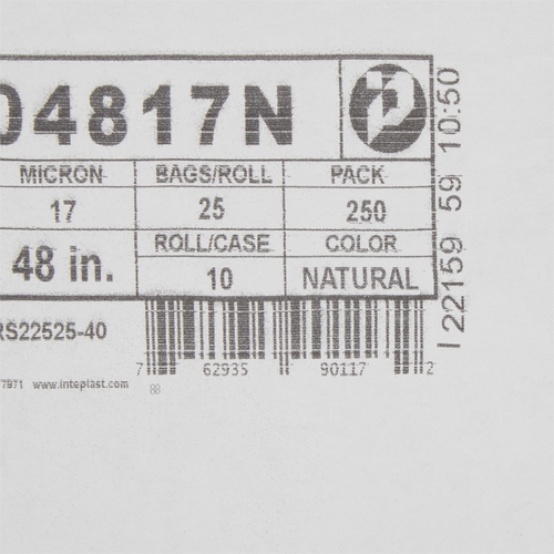 MON1137660CS - McKesson - Trash Bag 45 gal. Clear HDPE 17 Mic. 40 X 48 Inch Star Seal Bottom Coreless Roll, 250/CS