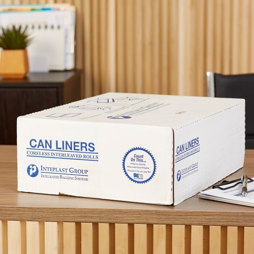 MON1137660CS - McKesson - Trash Bag 45 gal. Clear HDPE 17 Mic. 40 X 48 Inch Star Seal Bottom Coreless Roll, 250/CS