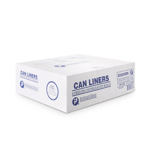 MON1137673CS - McKesson - Trash Bag 10 gal. Clear HDPE 8 Mic. 24 X 24 Inch Star Seal Bottom Coreless Roll, 1000/CS