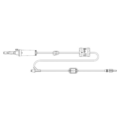 MON1137998EA - McKesson - McKesson Primary IV Administration Set MedStream Gravity 1 Port 20 Drops / mL Drip Rate 0.2 Micron Filter 85 Inch Tubing Solution Flow Regulator