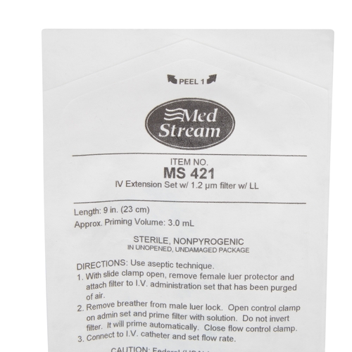 MON1139237CS - McKesson - McKesson IV Extension Set McKesson 9 Inch Tubing Without Ports 3 mL Priming Volume DEHP-Free, 50 EA/CS
