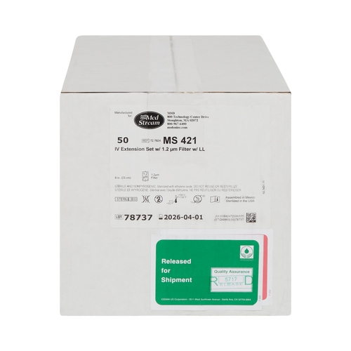 MON1139237CS - McKesson - McKesson IV Extension Set McKesson 9 Inch Tubing Without Ports 3 mL Priming Volume DEHP-Free, 50 EA/CS