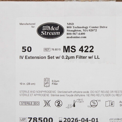 MON1139238CS - McKesson - McKesson IV Extension Set Standard Bore 10 Inch Tubing 0.2 Micron Filter Sterile