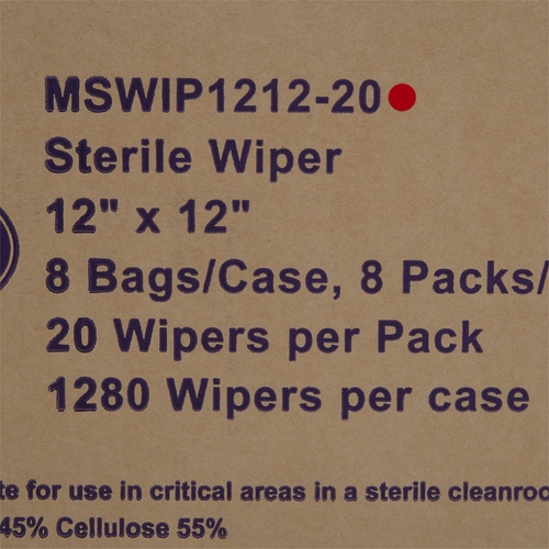 MON1139247CS - McKesson - McKesson Cleanroom Wipe ISO Class 5 White Sterile Polyester / Cellulose 12 X 12 Inch Disposable, 1280/CS