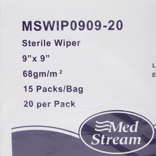 MON1139260CS - McKesson - McKesson Cleanroom Wipe ISO Class 5 White Sterile Polyester / Cellulose 9 X 9 Inch Disposable, 180/CS