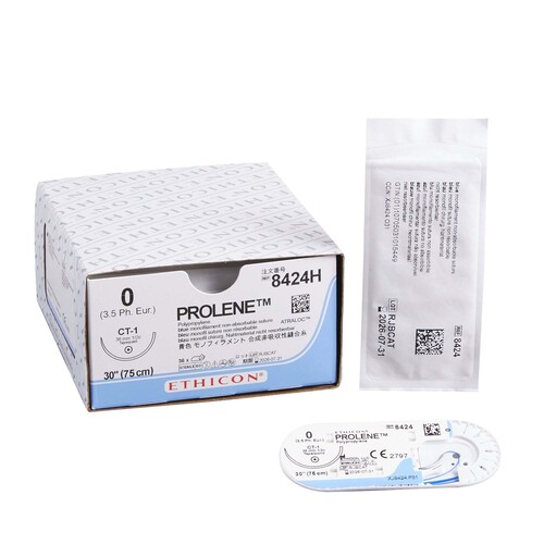 MON1140092BX - J & J Healthcare Systems - J & J Healthcare Systems Nonabsorbable Suture with Needle Prolene Polypropylene CT-1 1/2 Circle Taper Point Needle Size 0 Monofilament