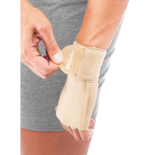 MON1141667EA - Mueller Sports - Mueller Sports Compression Glove Mueller Compression & Support Gloves Fingerless Large / X-Large Over-the-Wrist Length Ambidextrous Stretch Fabric