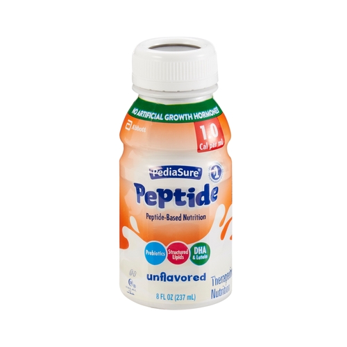 MON1143669CS - Abbott Nutrition - Abbott Nutrition PediaSure Peptide 1.0 Cal, Unflavored, 8 oz. Bottle, 24EA/CS