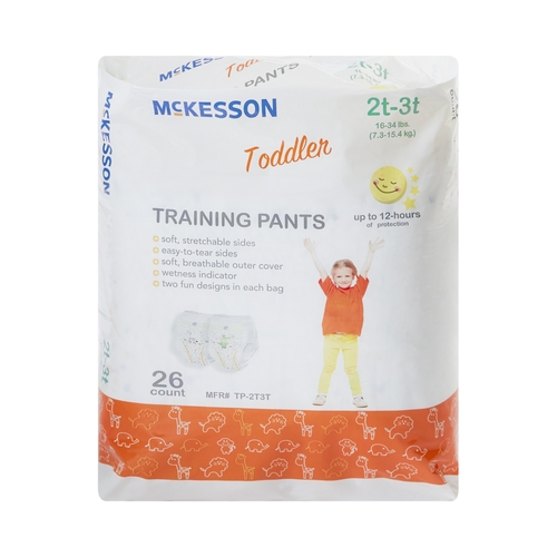 MON1144481CS - McKesson - McKesson Unisex Toddler Training Pants Pull On with Tear Away Seams 2T to 3T Disposable Heavy Absorbency, 104/CS
