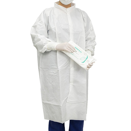 MON1148130CS - Contec - Contec Cleanroom Lab Coat Contec CritiGear White Medium Knee Length Microporous Fabric Disposable, 30 per Case