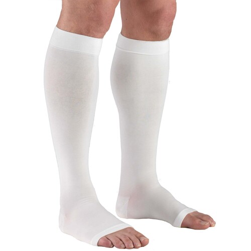 MON1151118EA - Truform - Truform Compression Stocking Truform Knee High X-Large White Open Toe