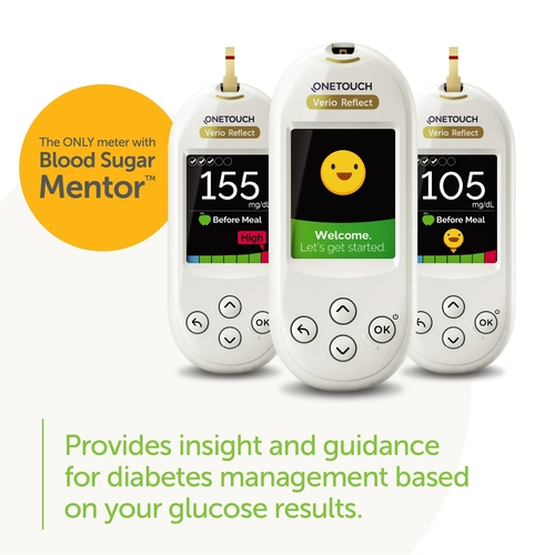 MON1151164EA - LifeScan - LifeScan Blood Glucose Meter OneTouch Verio 5 Second Results Stores Up To 500 Results No Coding Required, 1/EA