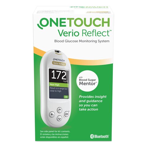 MON1151164EA - LifeScan - LifeScan Blood Glucose Meter OneTouch Verio 5 Second Results Stores Up To 500 Results No Coding Required, 1/EA