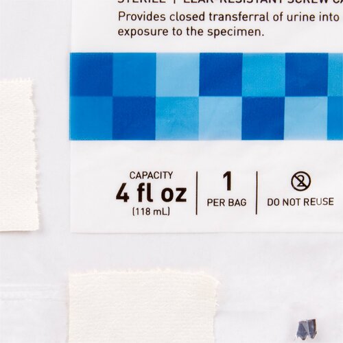 MON1151455CS - McKesson - McKesson Urine Specimen Container with Integrated Transfer Device 120 mL (4 oz.) Screw Cap Patient Information Sterile, 200/CS