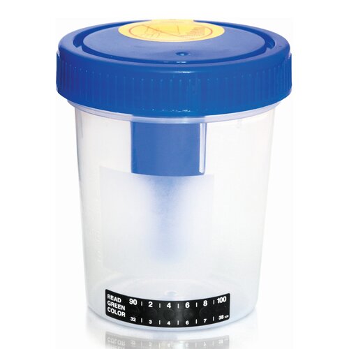 MON1151455CS - McKesson - McKesson Urine Specimen Container with Integrated Transfer Device 120 mL (4 oz.) Screw Cap Patient Information Sterile, 200/CS