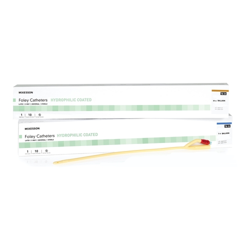MON1152061EA - McKesson - McKesson Foley Catheter 2-Way Coude Tip 5 cc Balloon 24 Fr. Latex, 1/EA