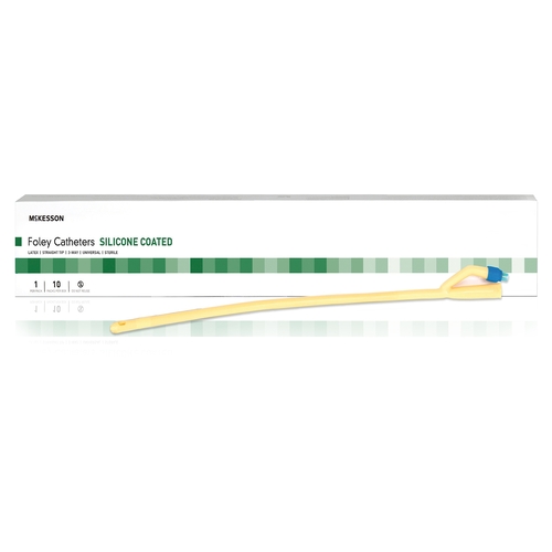MON1152087CS - McKesson - McKesson Foley Catheter 2-Way Standard Tip 5 cc Balloon 22 Fr. Silicone Coated Latex, 200/CS