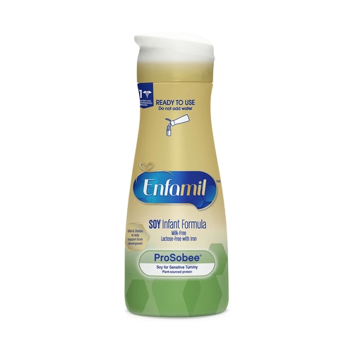 MON1152463CS - Mead Johnson Nutrition - Mead Johnson Nutrition Infant Formula Enfamil ProSobee 32 oz. Bottle Ready to Use, 4 EA/CS