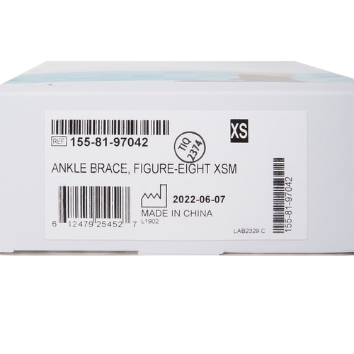 MON1159071EA - McKesson - McKesson Ankle Brace x-Small Lace-Up / Figure-8 Strap / Hook and Loop Closure Left or Right Foot, 1/EA
