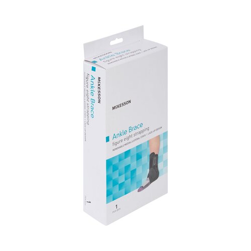 MON1159072EA - McKesson - McKesson Ankle Brace Small Lace-Up / Figure-8 Strap / Hook and Loop Closure Left or Right Foot, 1/EA