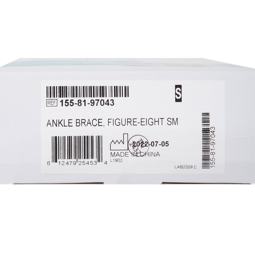 MON1159072EA - McKesson - McKesson Ankle Brace Small Lace-Up / Figure-8 Strap / Hook and Loop Closure Left or Right Foot, 1/EA