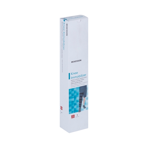 MON1159092EA - McKesson - McKesson Knee Immobilizer One Size Fits Most Elastic Contact Straps Up to 29" Thigh Circumference 14" Length Left or Right Knee, 1/EA