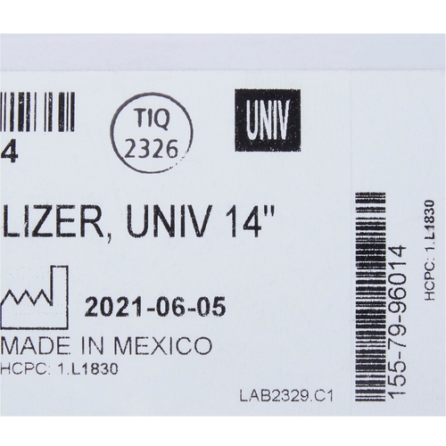 MON1159092EA - McKesson - McKesson Knee Immobilizer One Size Fits Most Elastic Contact Straps Up to 29" Thigh Circumference 14" Length Left or Right Knee, 1/EA