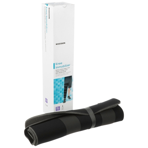 MON1159094EA - McKesson - McKesson Knee Immobilizer x-Large Elastic Contact Straps Up to 36" Thigh Circumference 18" Length Left or Right Knee, 1/EA