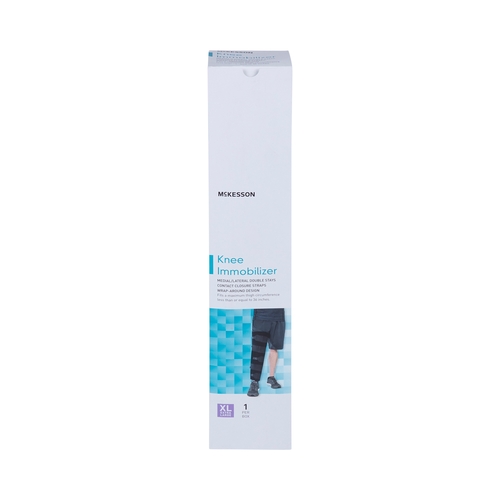 MON1159094EA - McKesson - McKesson Knee Immobilizer x-Large Elastic Contact Straps Up to 36" Thigh Circumference 18" Length Left or Right Knee, 1/EA