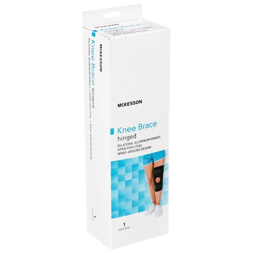 MON1159103EA - McKesson - McKesson Knee Brace x-Large Wraparound / Hook and Loop Straps with D-Rings 23 to 25-1/2" Circumference Left or Right Knee, 1/EA