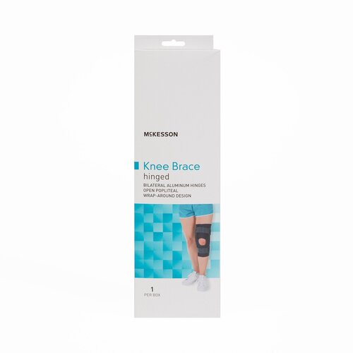 MON1159103EA - McKesson - McKesson Knee Brace x-Large Wraparound / Hook and Loop Straps with D-Rings 23 to 25-1/2" Circumference Left or Right Knee, 1/EA