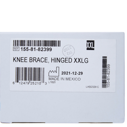 MON1159105EA - McKesson - McKesson Knee Brace 3x-Large Wraparound / Hook and Loop Straps with D-Rings 28 to 30-1/2" Circumference Left or Right Knee, 1/EA