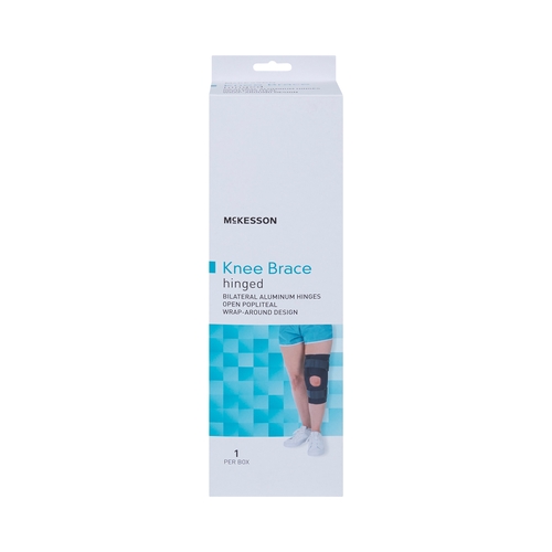MON1159105EA - McKesson - McKesson Knee Brace 3x-Large Wraparound / Hook and Loop Straps with D-Rings 28 to 30-1/2" Circumference Left or Right Knee, 1/EA