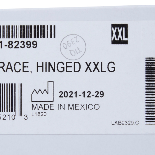 MON1159105EA - McKesson - McKesson Knee Brace 3x-Large Wraparound / Hook and Loop Straps with D-Rings 28 to 30-1/2" Circumference Left or Right Knee, 1/EA