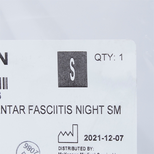 MON1159123EA - McKesson - McKesson Plantar Fasciitis Night Splint Small Hook and Loop Closure Male Up to 6 / Female Up to 7 Left or Right Foot, 1/EA