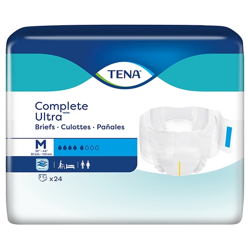 TENA Complete Ultra Unisex Adult Incontinence Brief TENA Complete Ultra  Medium Disposable Moderate Absorbency, 72 EA/CS - Essity 67322 CS - Betty  Mills