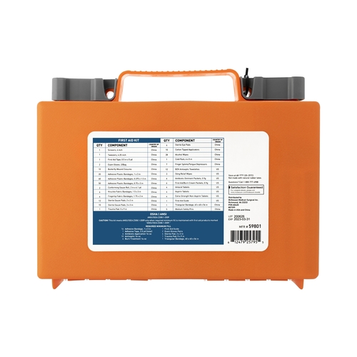MON1164080CS - McKesson - McKesson First Aid Kit 50 Person Plastic Case, 12/CS