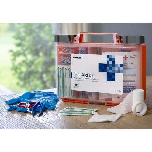 MON1164080CS - McKesson - McKesson First Aid Kit 50 Person Plastic Case, 12/CS