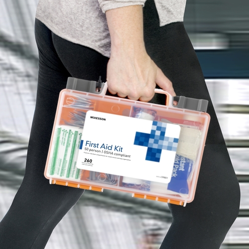 MON1164080CS - McKesson - McKesson First Aid Kit 50 Person Plastic Case, 12/CS