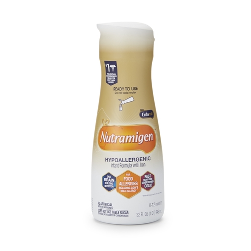 MON1170463CS - Mead Johnson Nutrition - Mead Johnson Nutrition Infant Formula Nutramigen 32 oz. Bottle Ready to Use, 6 EA/CS