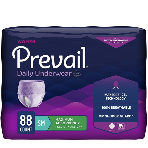 MON1178181CS - First Quality - First Quality Prevail&reg; Daily Incontinence Underwear, Small, 88/CS
